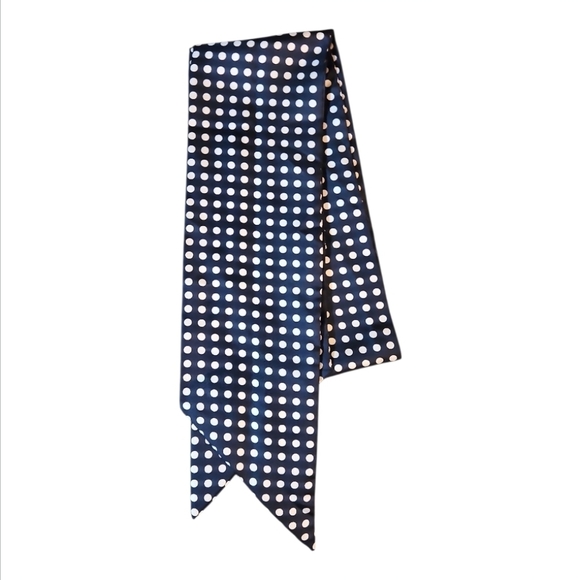 Maison Martin Margiela Other - MAISON MARGIELA | Line 10 Polka Dot Silk Twilly / Scarf in Blue and White